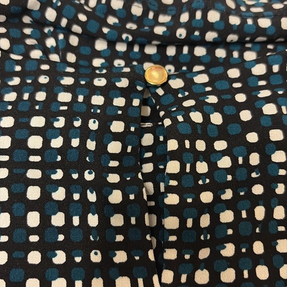 Calvin Klein sleeveless blouse, extra small, checkered, white, black turquoise - Picture 7 of 7